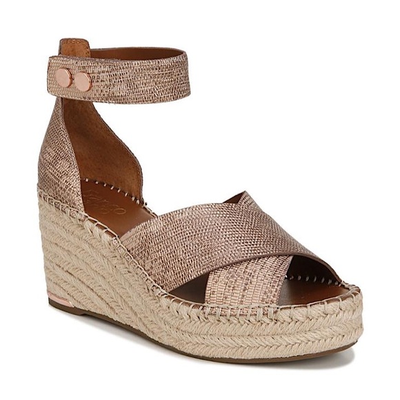 Franco Sarto Carma Faux Leather Snakeskin Wedges